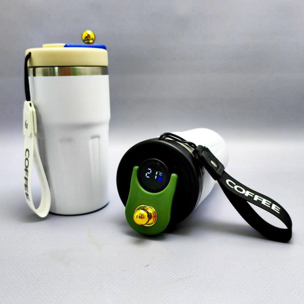 Термокружка Vacuum cup с датчиком температуры и ремешком, 500 ml (LED-дисплей, холод/тепло)